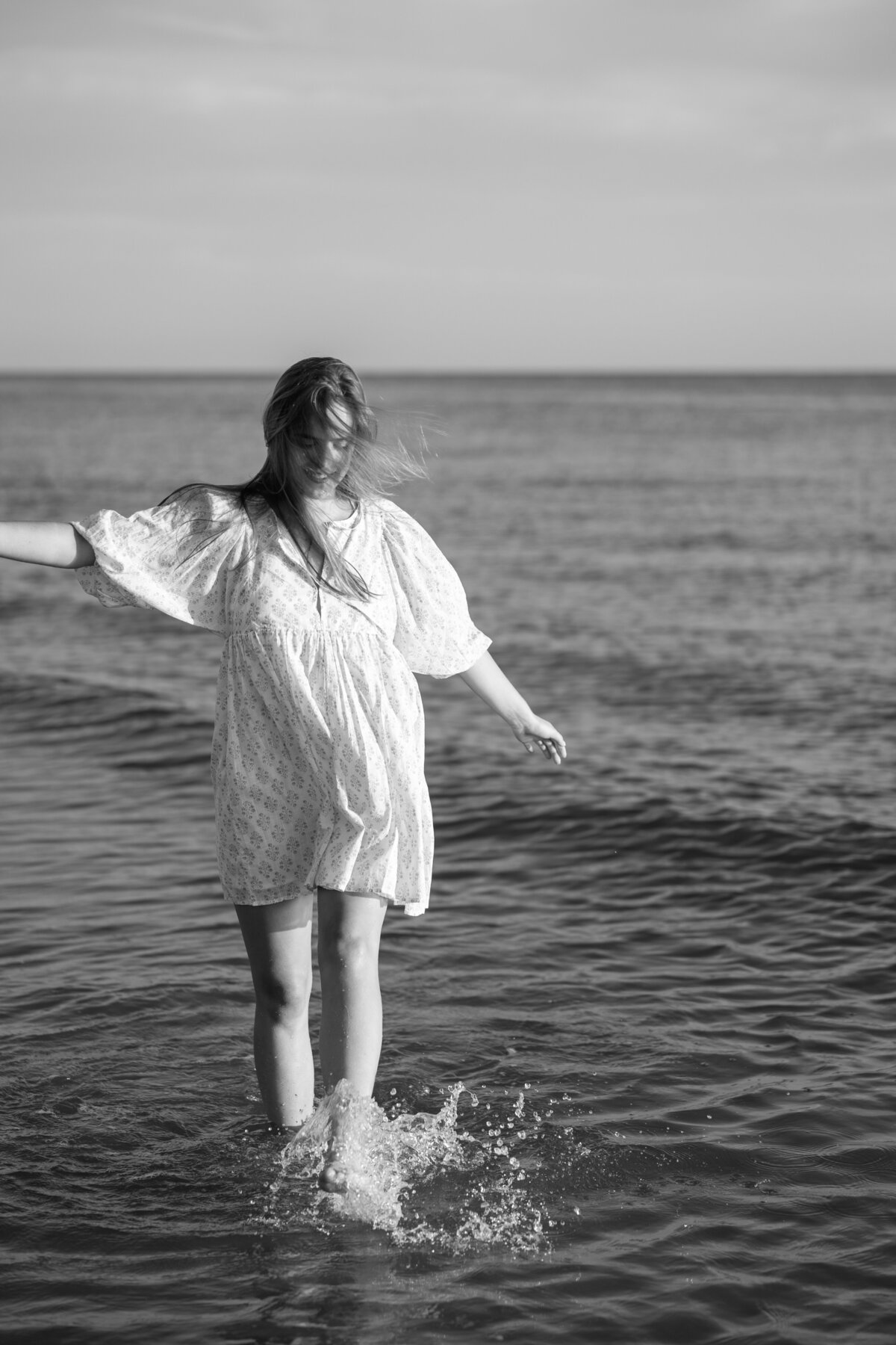 Senior photos on the beach at Edisto at sunset