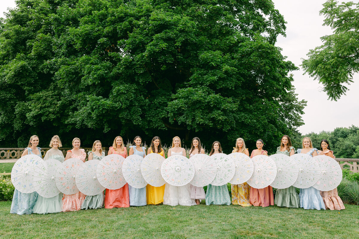 pastel summer bridesmaids dresses inspiration, ny luxury editorial wedding photographer