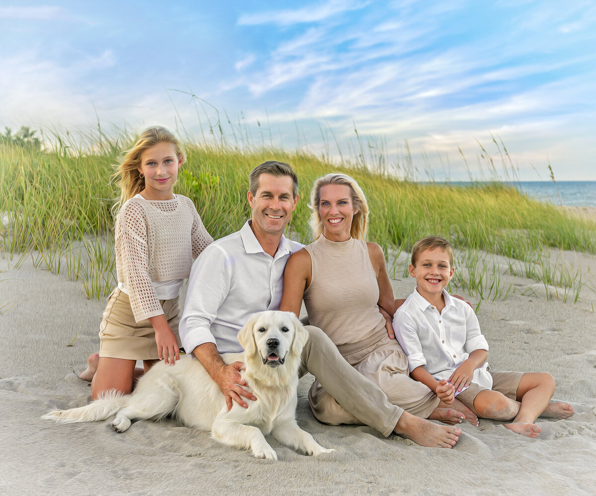 family portrait at melborne beach