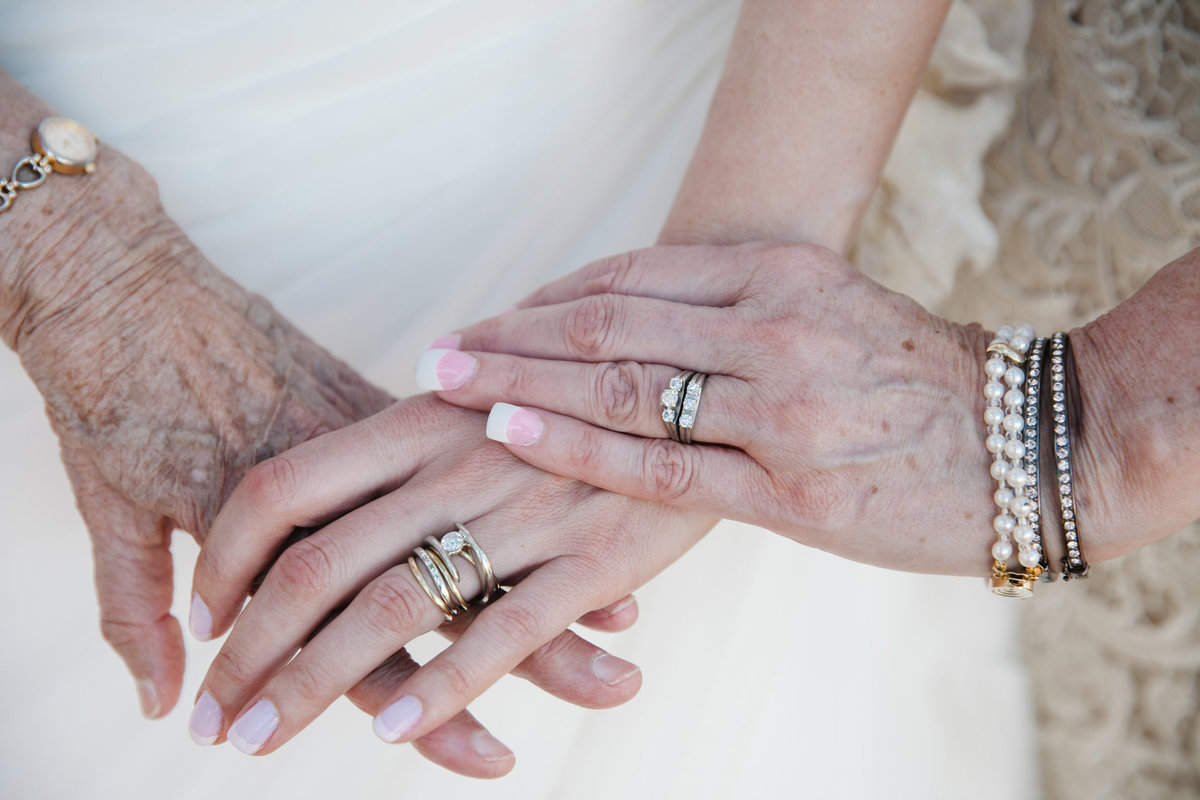 Generations photo on wedding day