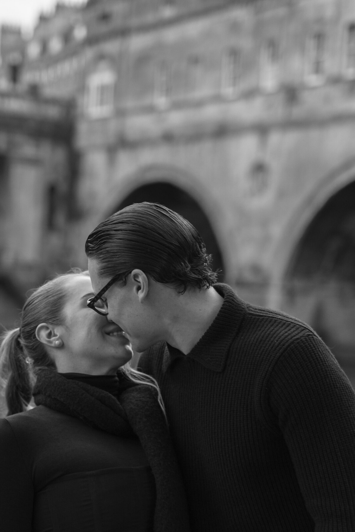 Editorial couple portrait in Bath