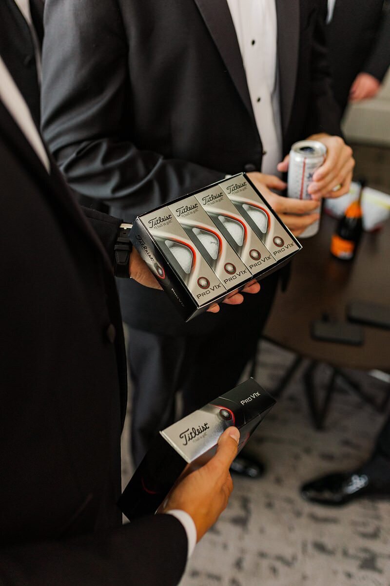 Groom and Groomsmen Getting Ready at DoubleTree, Evansville.046