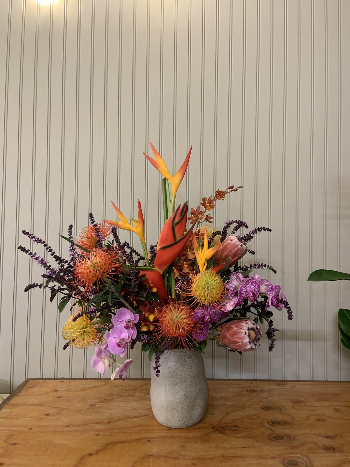 whimsicle tropical arrangement