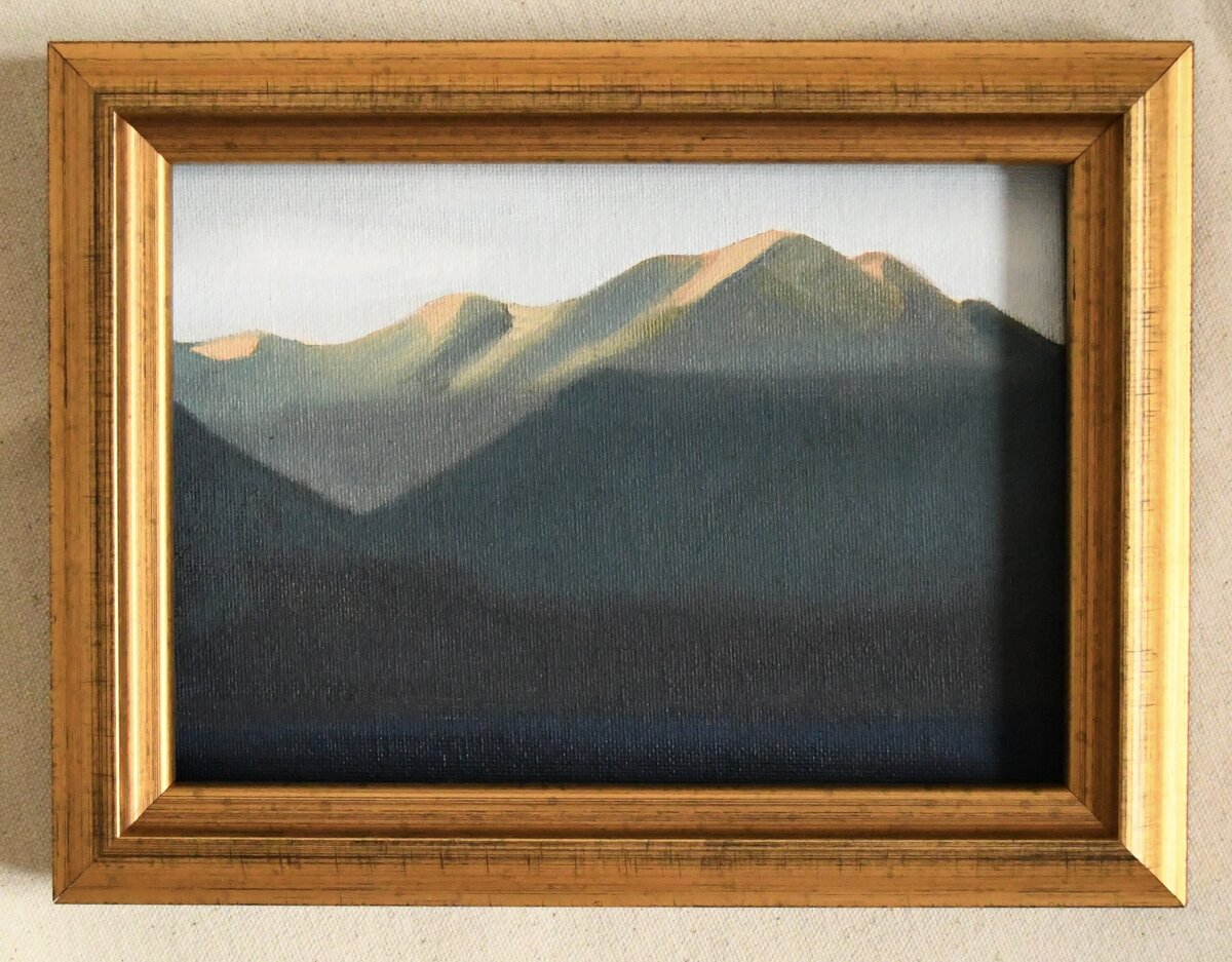 Alpine Glow Framed Oil Painting by Tess Ramirez