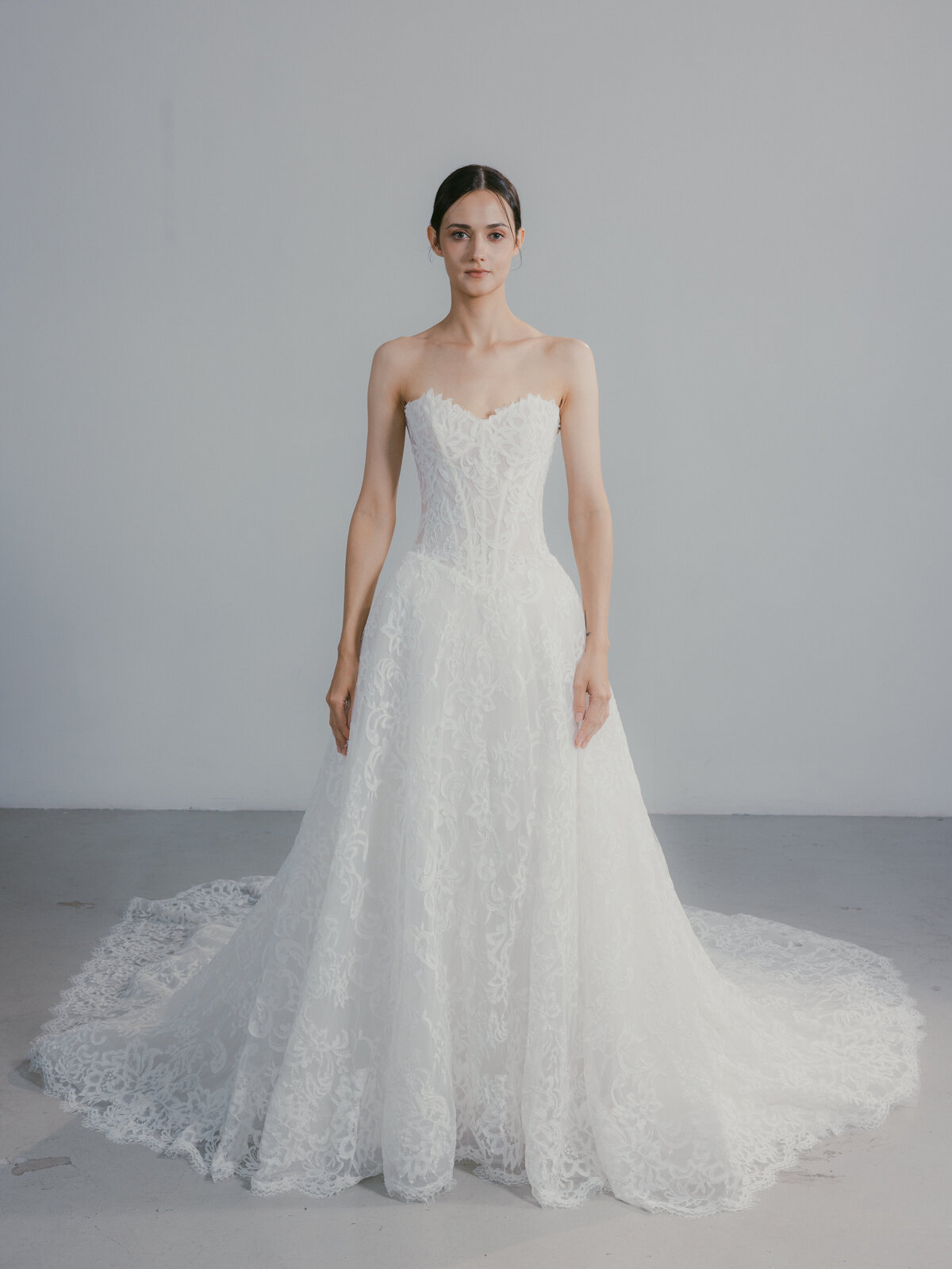 Basque Waist Wedding Dress