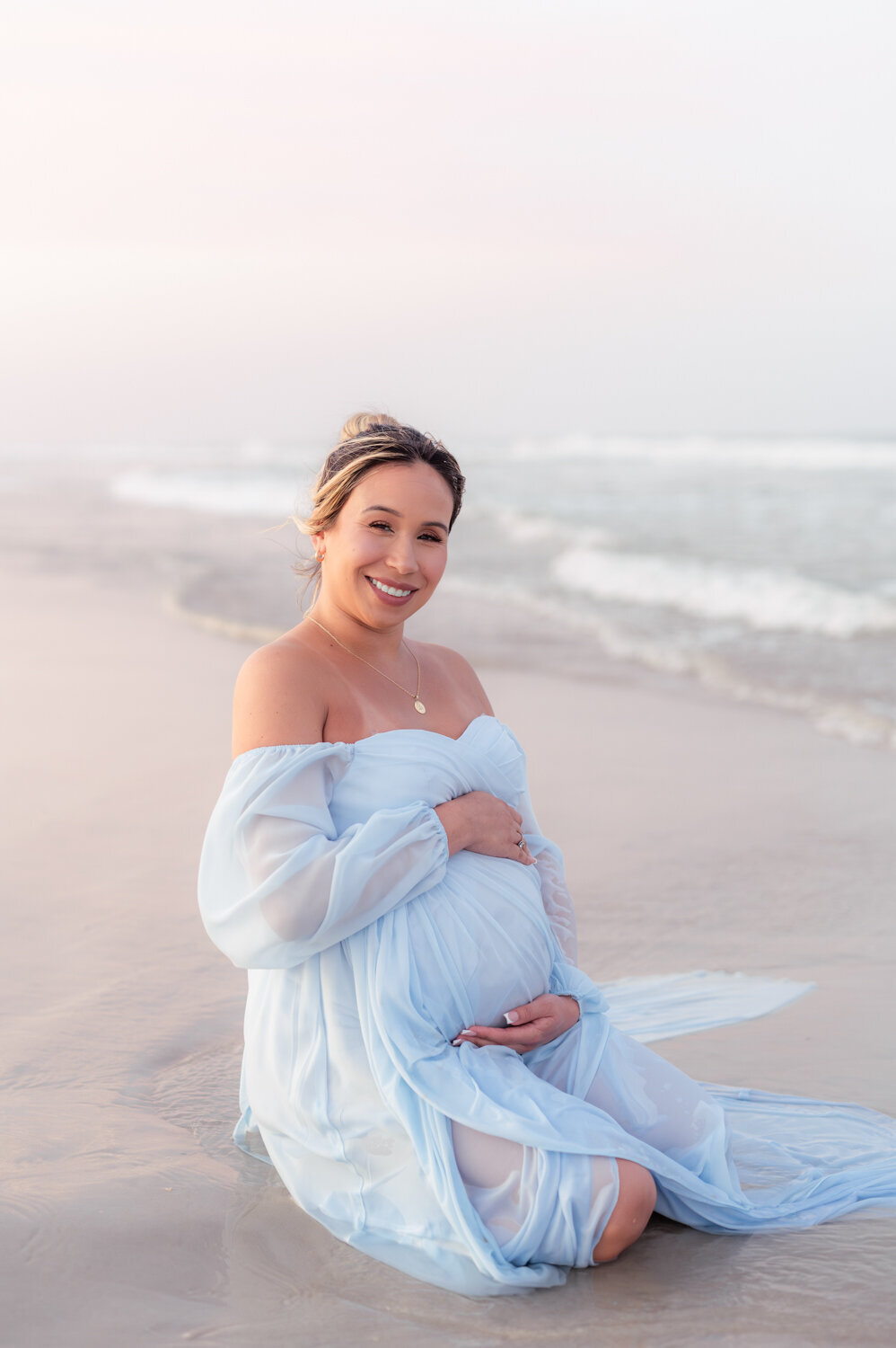 Beach Maternity Session at New Smyrna