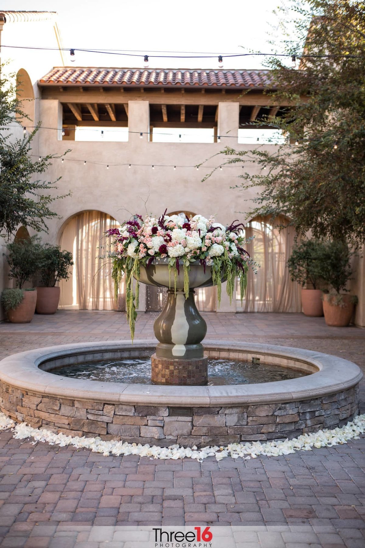 Water Fountain decorated with floral design