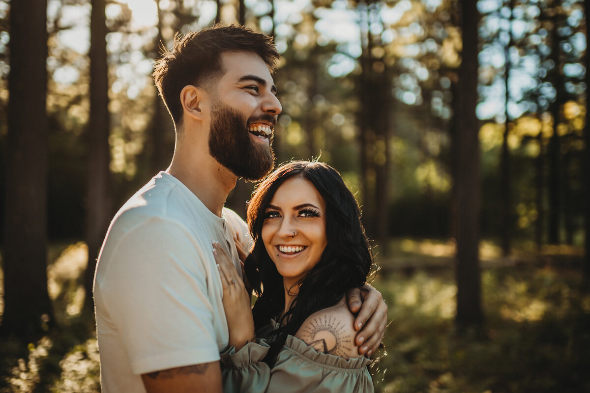 fun engagement photo