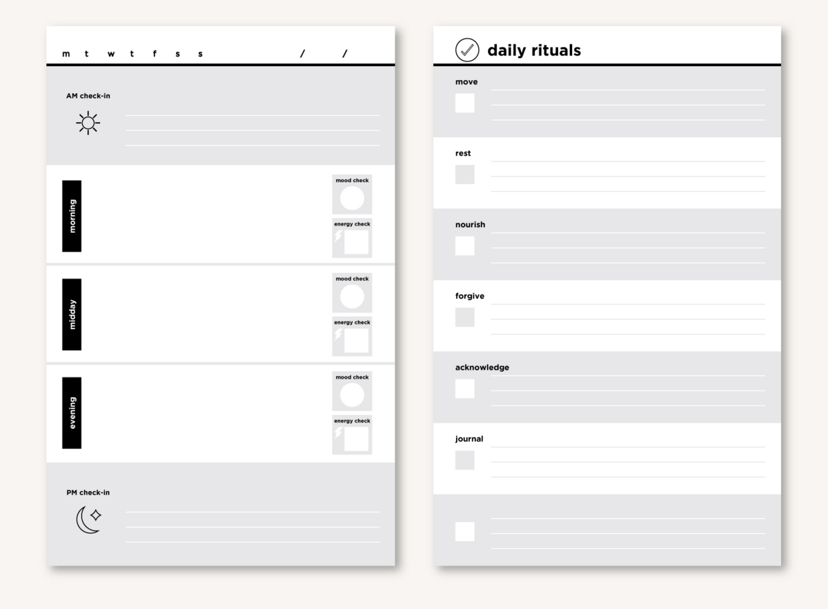 Day by Daybook daily pages check in spread