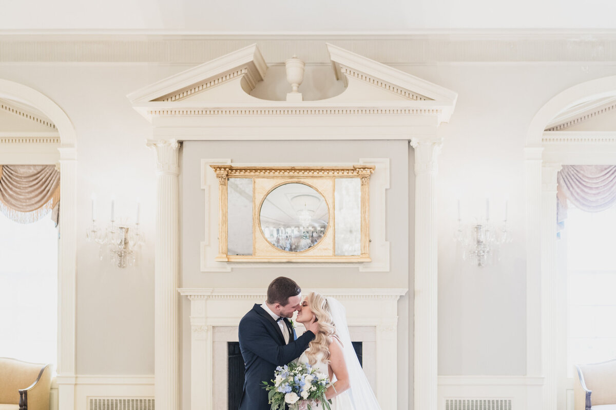A TIMELESS ROMANTIC CLASSIC DUSTY BLUE BLACK TIE LOVETT HALL LUXURY WEDDING AT GREENFIELD VILLAGE IN DEARBORN MICHIGAN BY KARI DAWSON45