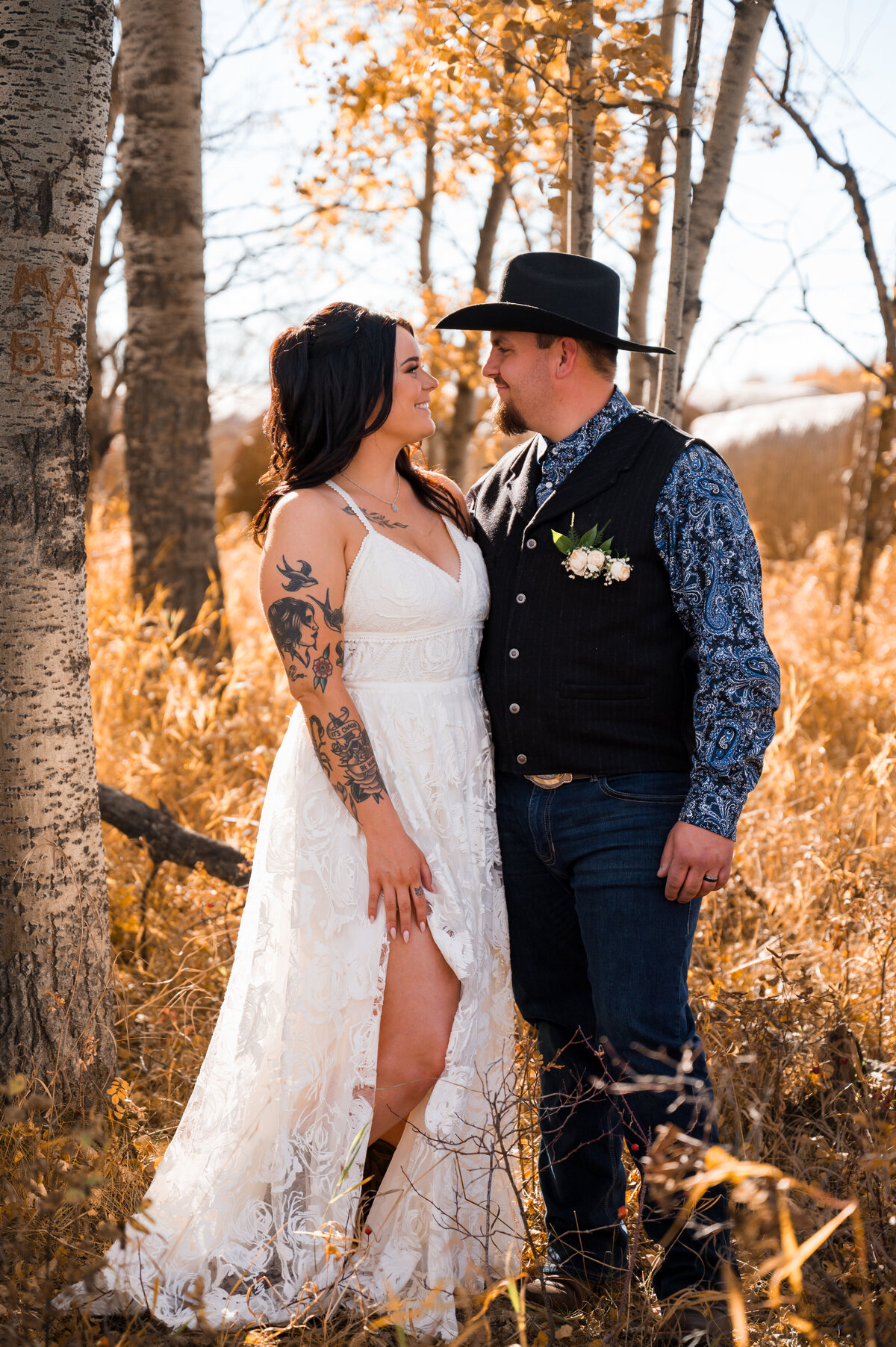 bride and groom wedding portrait