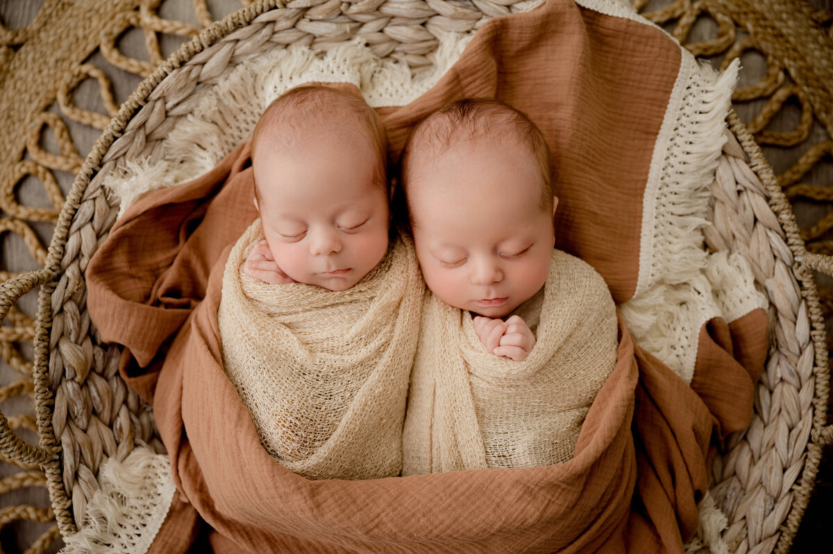 Twin Newborn Photography In studio in Princeton mn