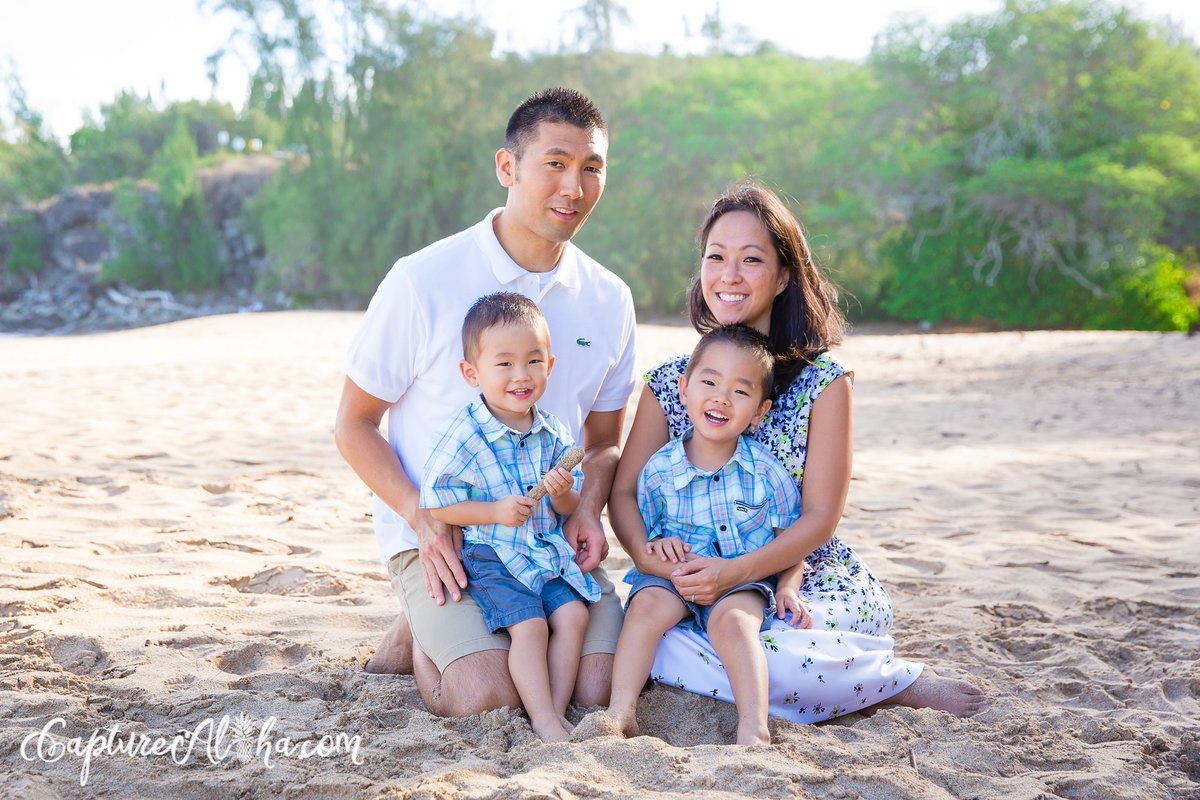 Maui Family Photography at DT Flemming Beach Park in the Morning