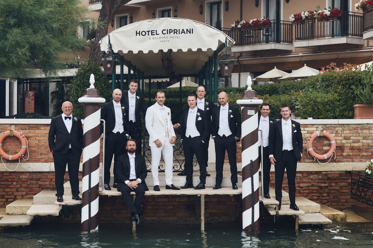 Ryan Pulock and groomsmen