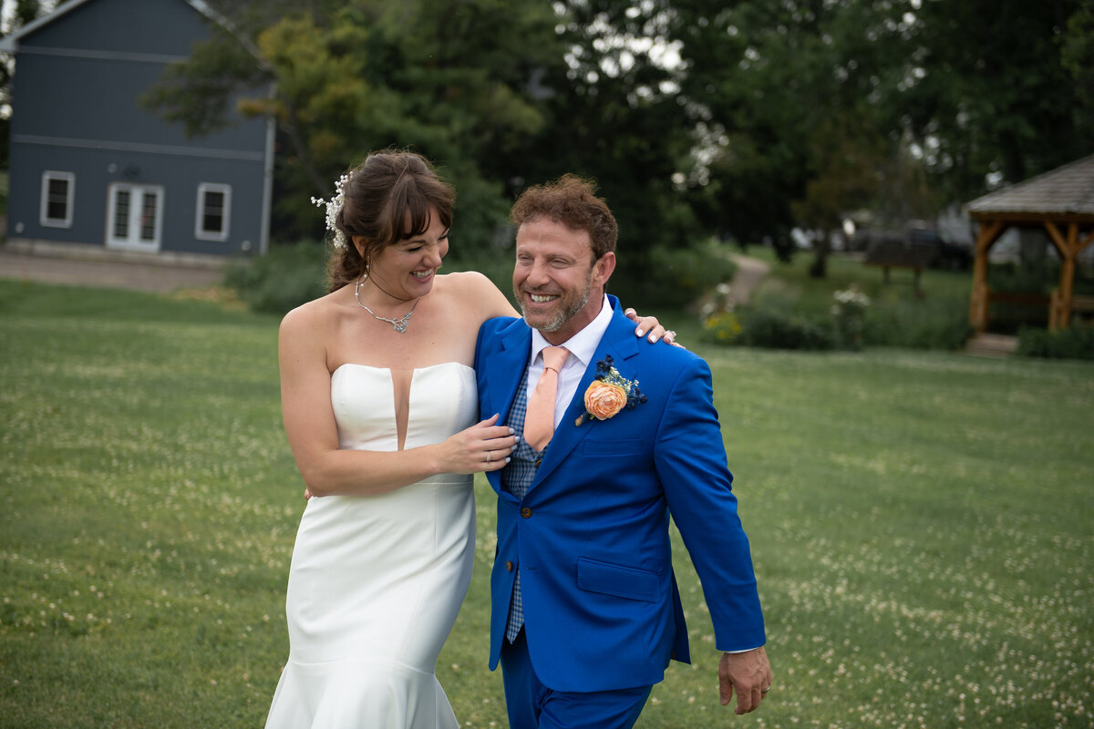 Emotional wedding ceremony kiss