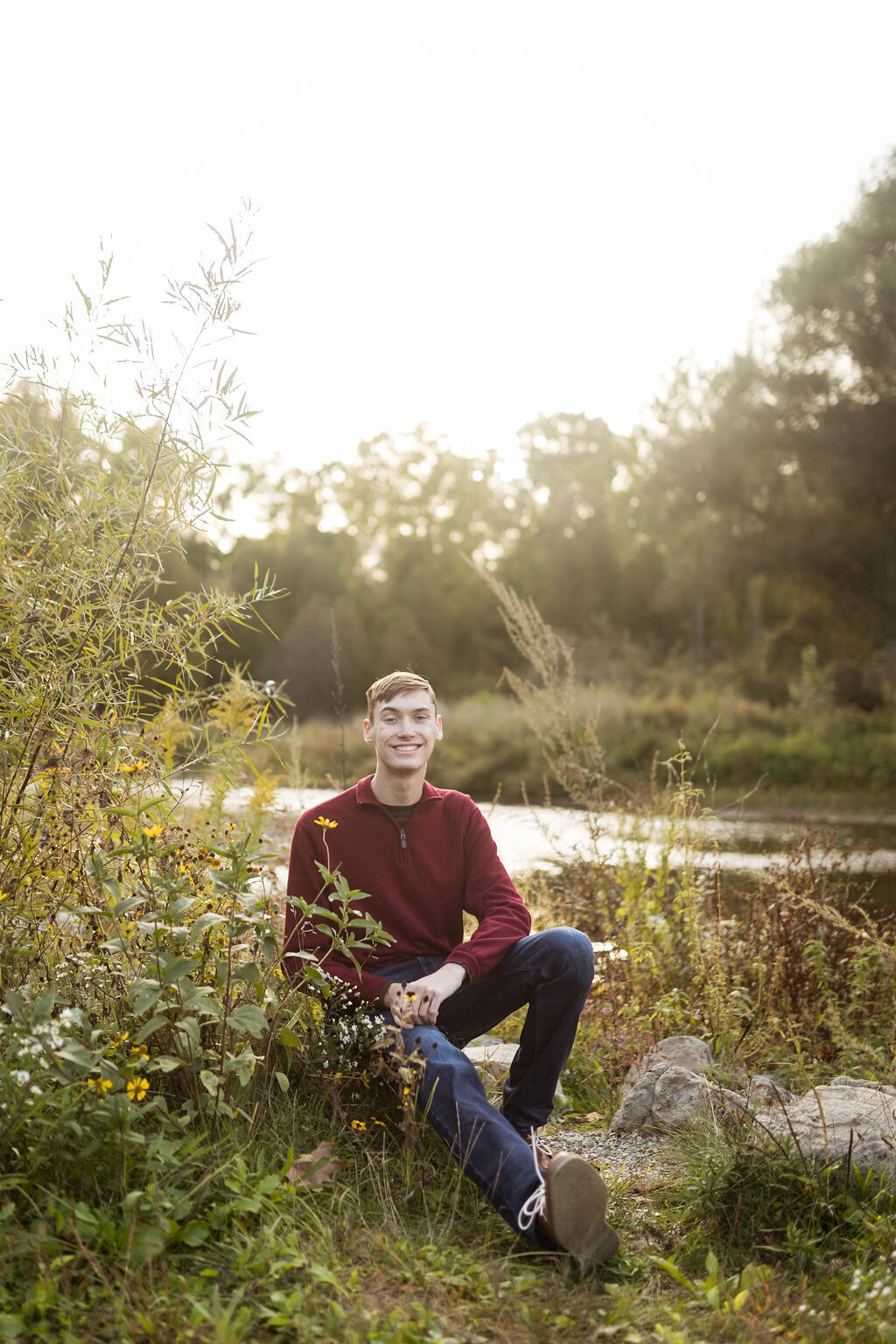 River Bends Park Senior Photos in Shelby Township MI