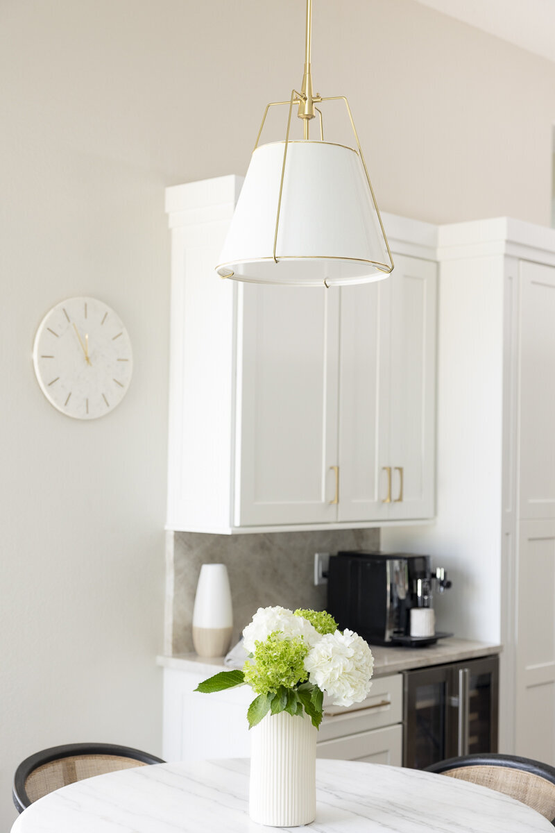 dewine design orlando interior designer windermere full home renovation kitchen coffee nook with white cabinets