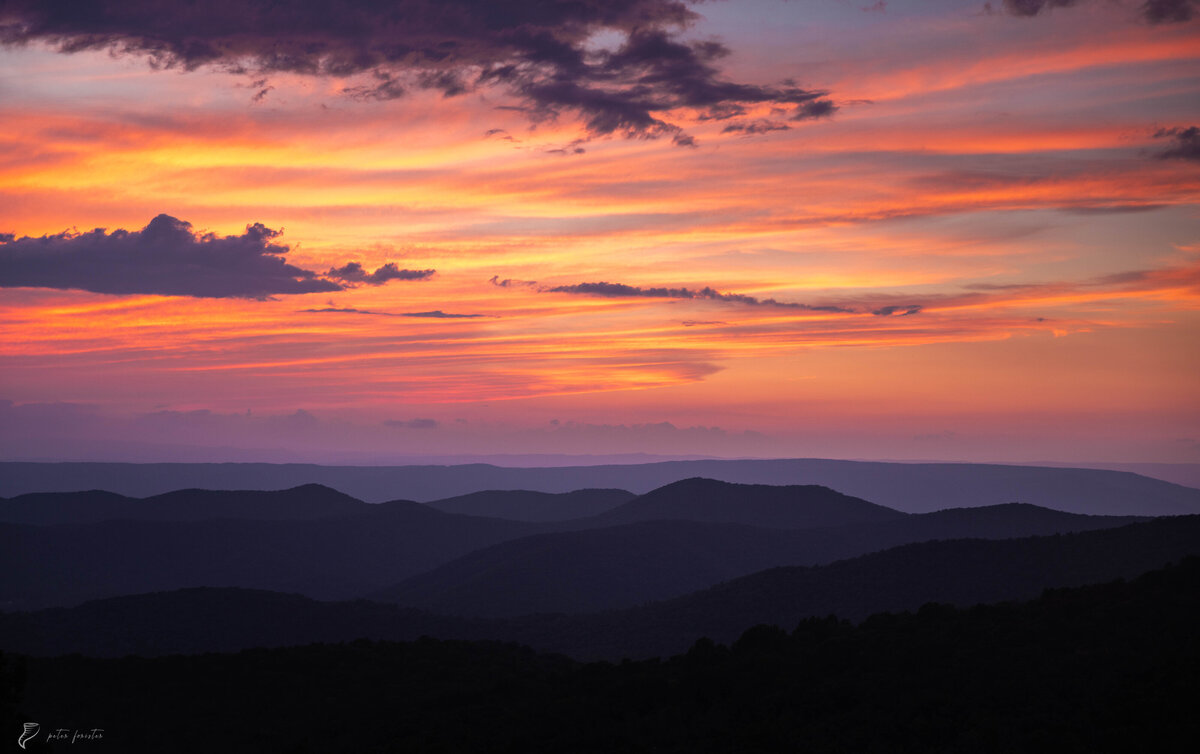 Gold and purple layers at The Point Overlook