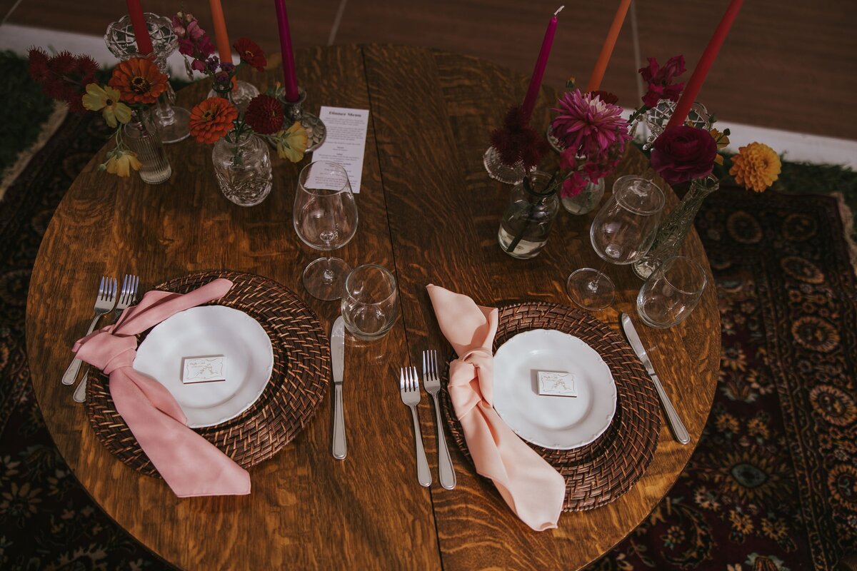 K+J Backyard Farm Wedding Colourful Flowers22