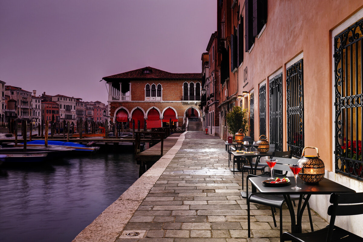 Waterstone - Hotel L'Orologio - Venice - Italy - Luxury Boutique Hotel - Hotel Entrance_Rialto Market sunset