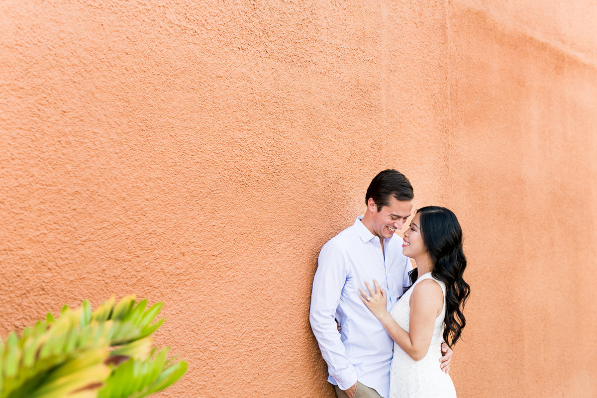 engagement session in downtown winter garden