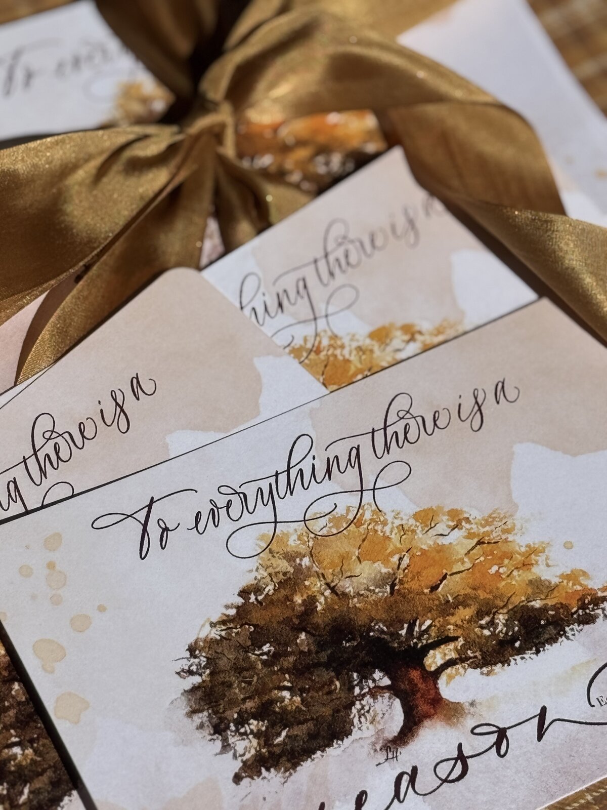 watercolor tree notecards