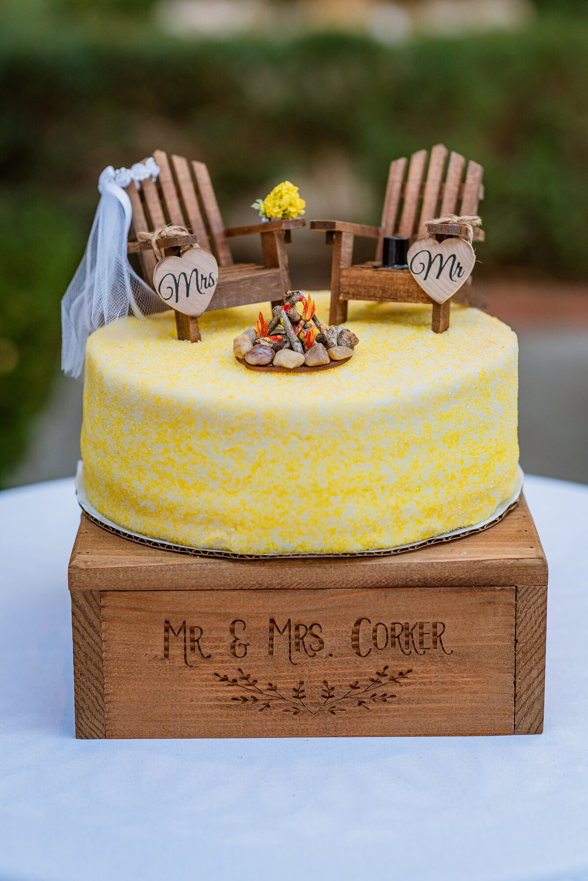 Occidental College Wedding Cake | Corey Kennedy Photography
