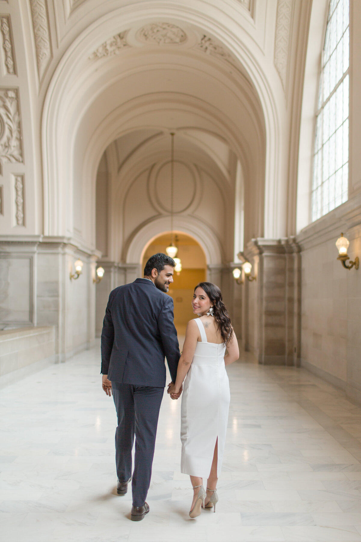 SF City Hall Wedding with Cutout Dress-9
