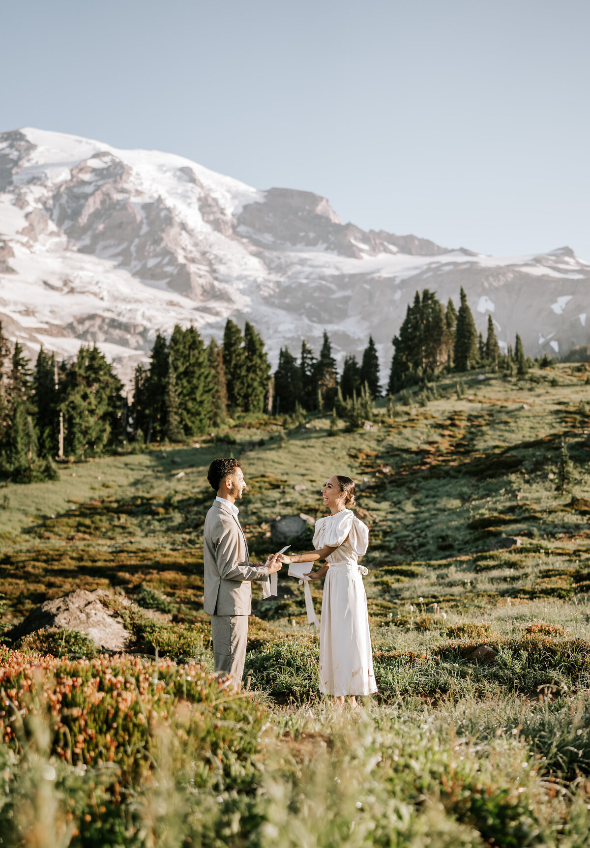 An elopement at Mt. Rainier National Park.