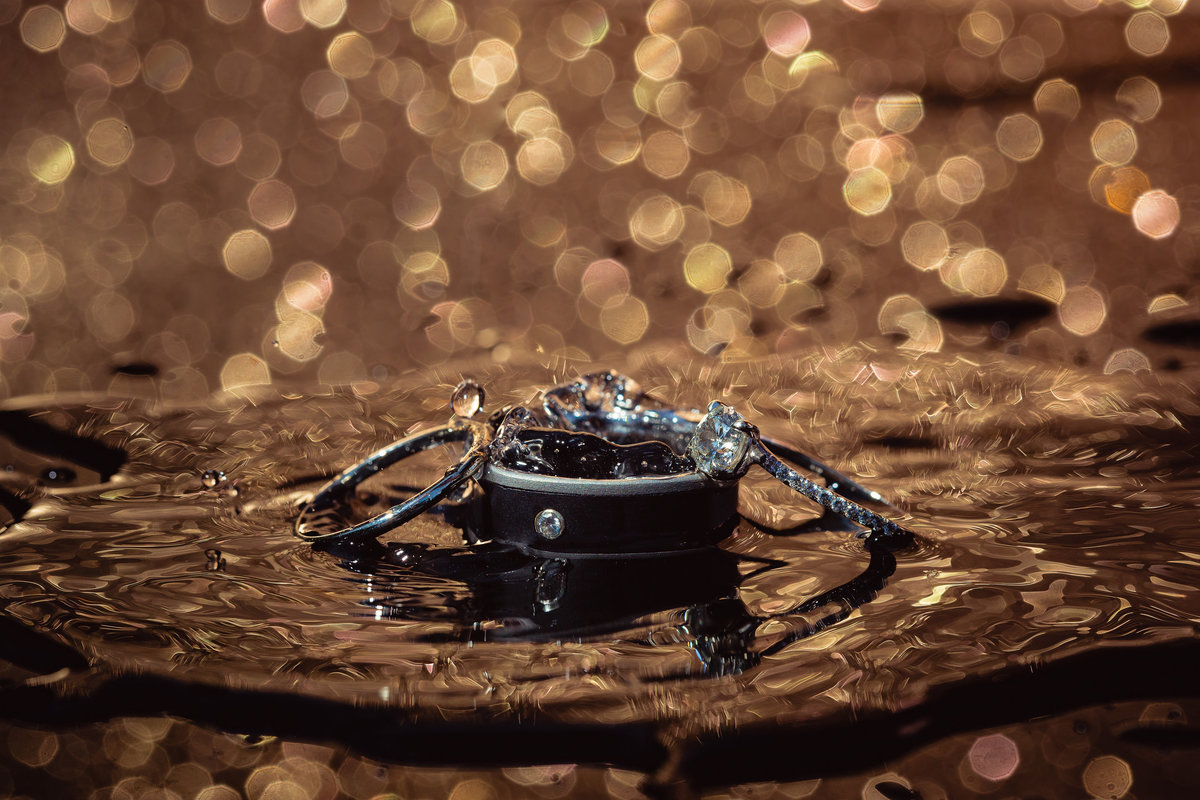 Rings in water moving by Vancouver Island Photographer