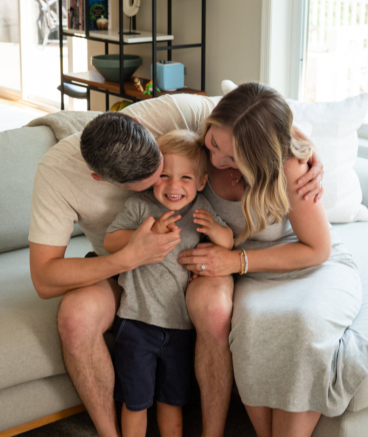 Lifestyle family photo in home Hudson WI