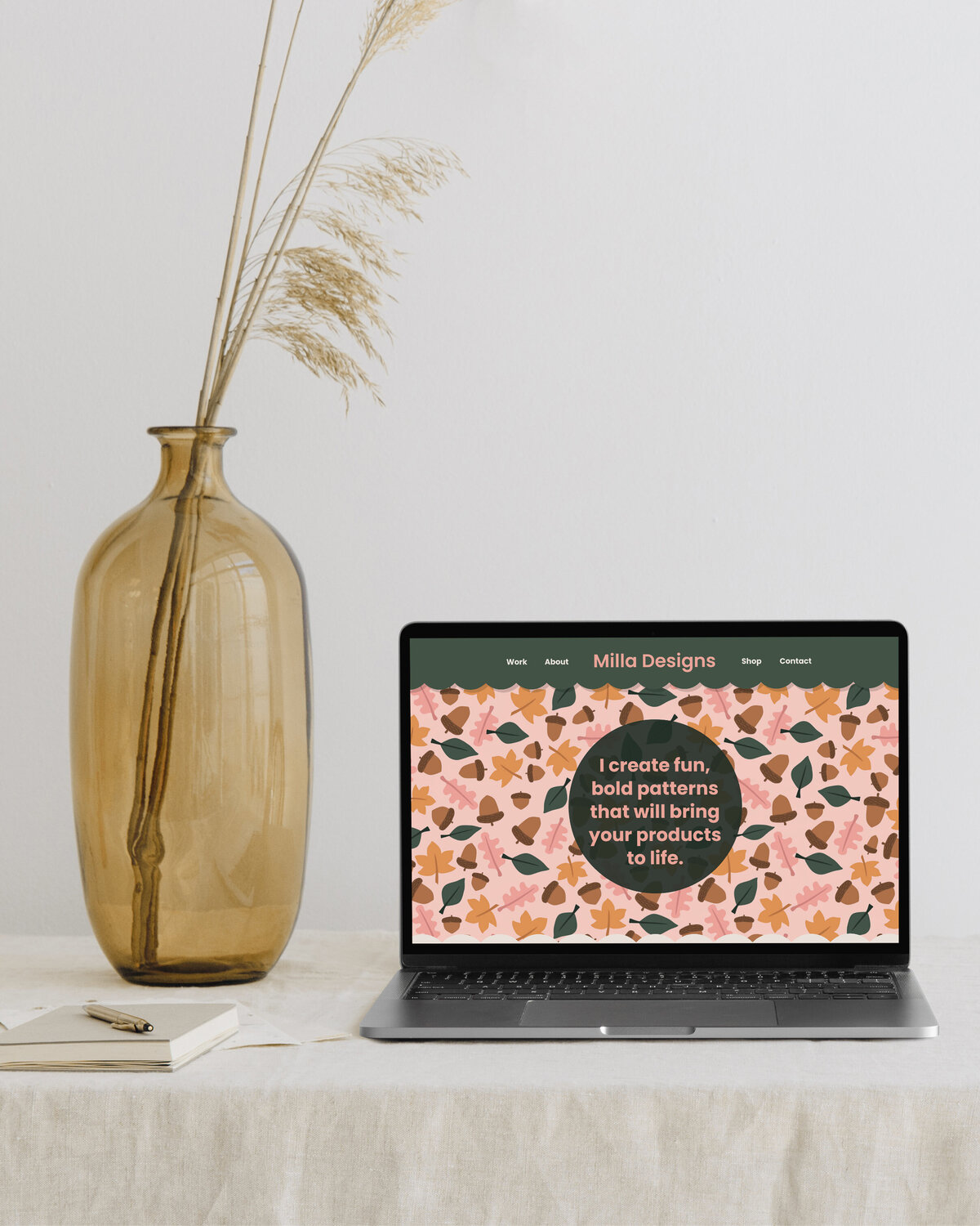 Our quick setup premium Showit website templates are created to get you up and running quickly and include a portfolio and basic shop.