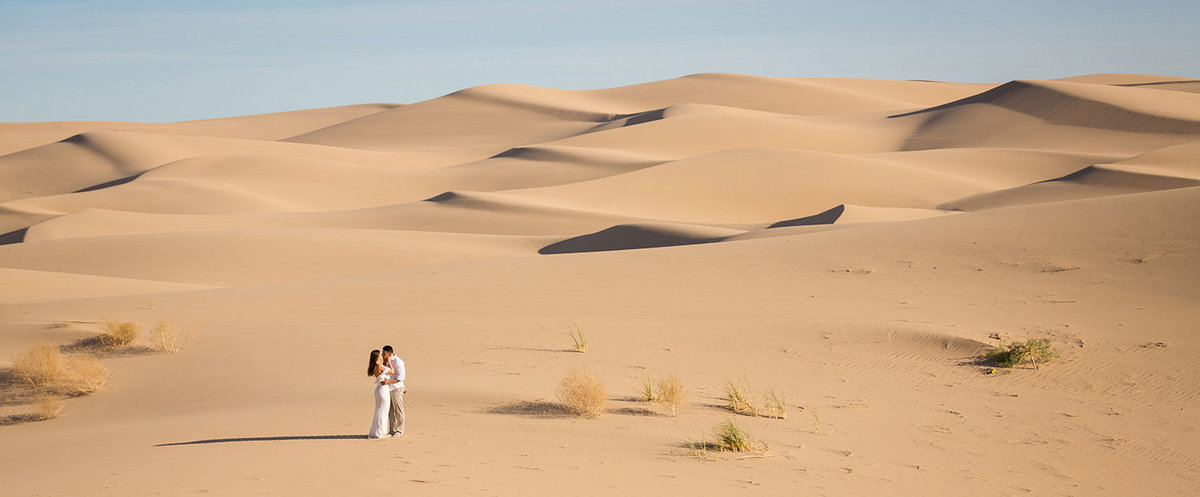 Incredible Panoramic Glamis Sand Dunes Wedding Photo