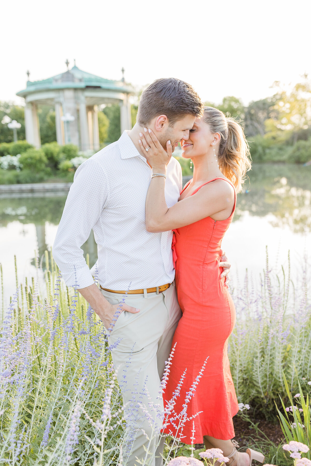 Engagement photos in Forest Park St. Louis Missouri