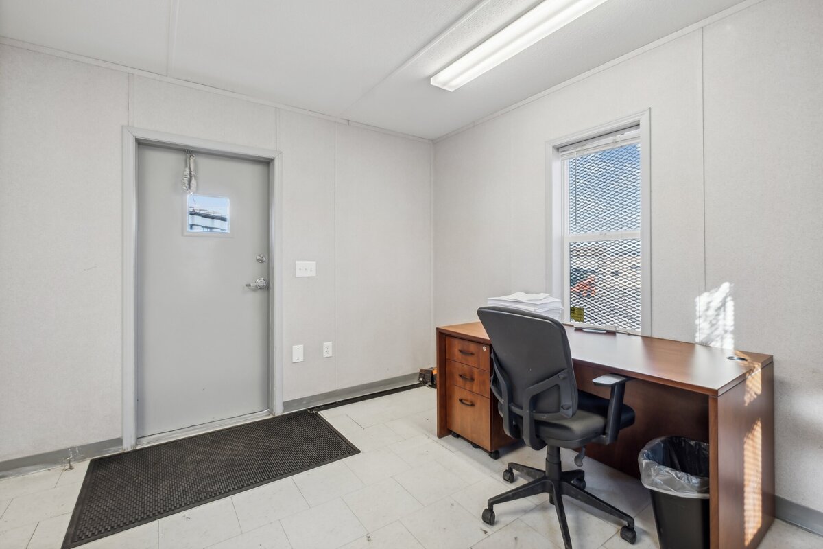 Job site office setup for Metro E-Line construction project in Edina, Minnesota