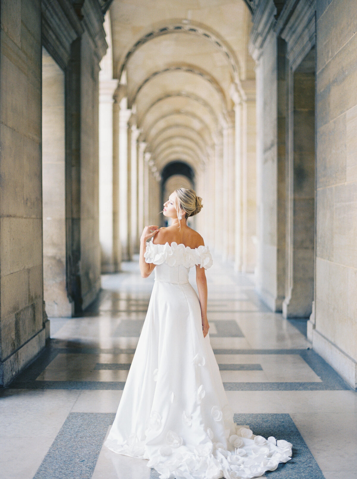 bride at the Louvre