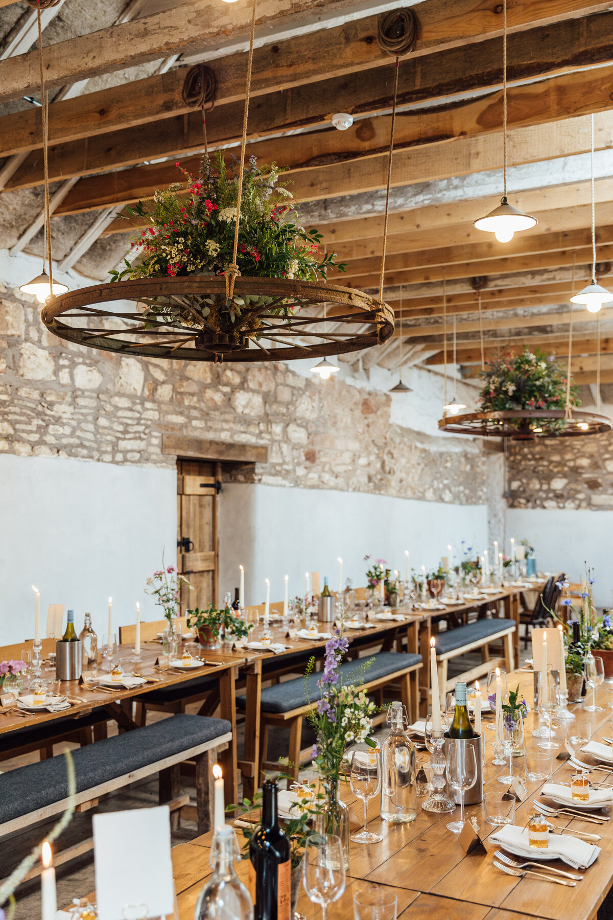 Table decor at The Free Company wedding