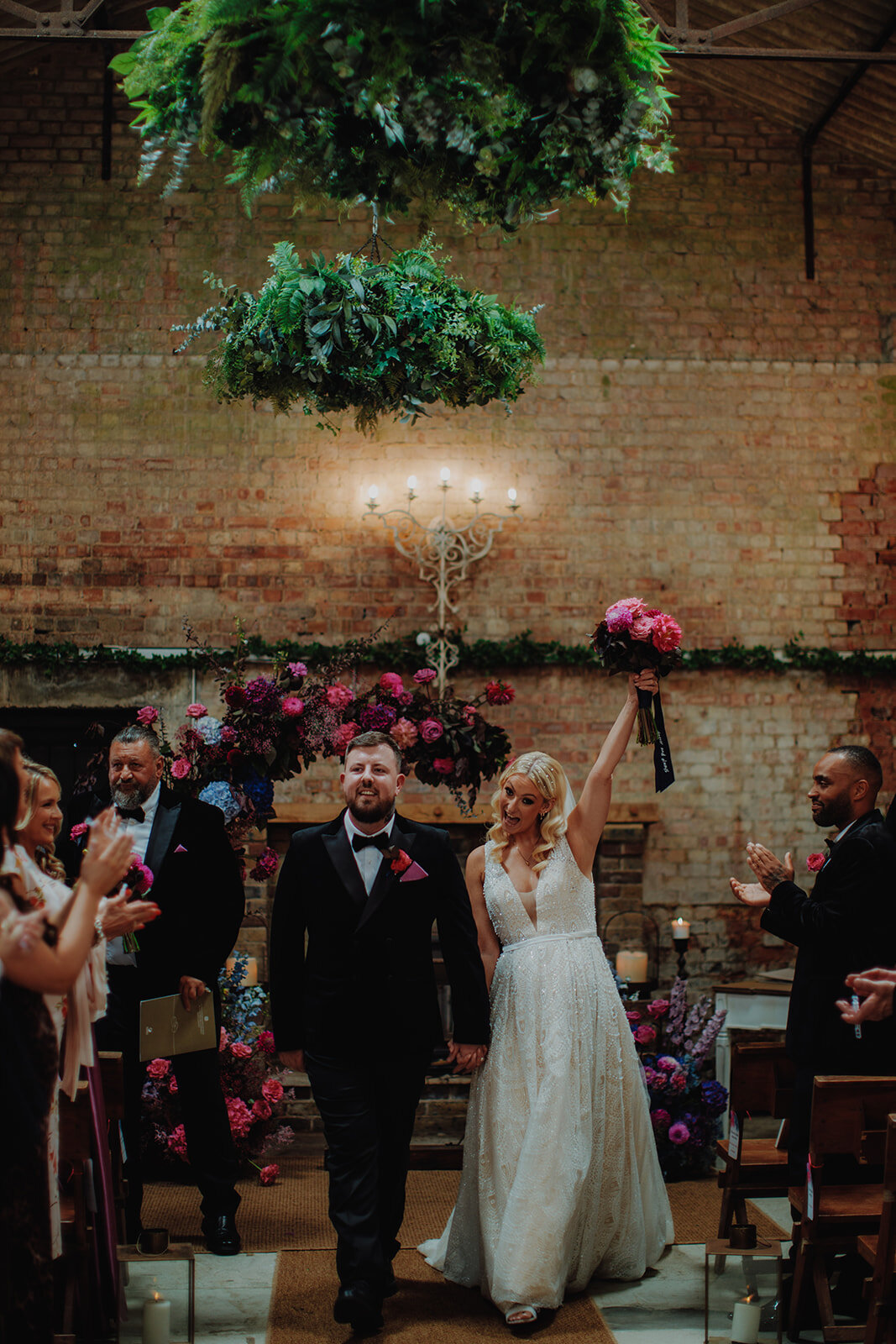 Alternative Wedding Photographer - Botley Hill Barn - London Wedding Photographer - Colourful Wedding Flowers - Modern Wedding Photography