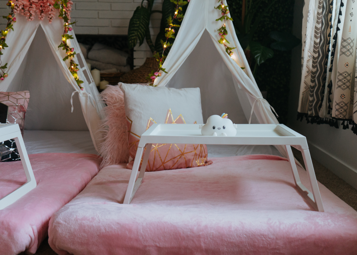 Pink Floral Sleepover Parties Kids Activities