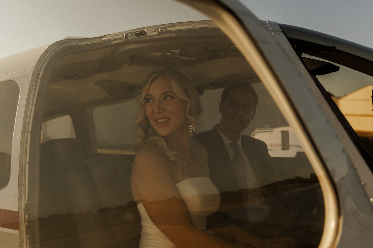 Pilot themed elopement in Canada
