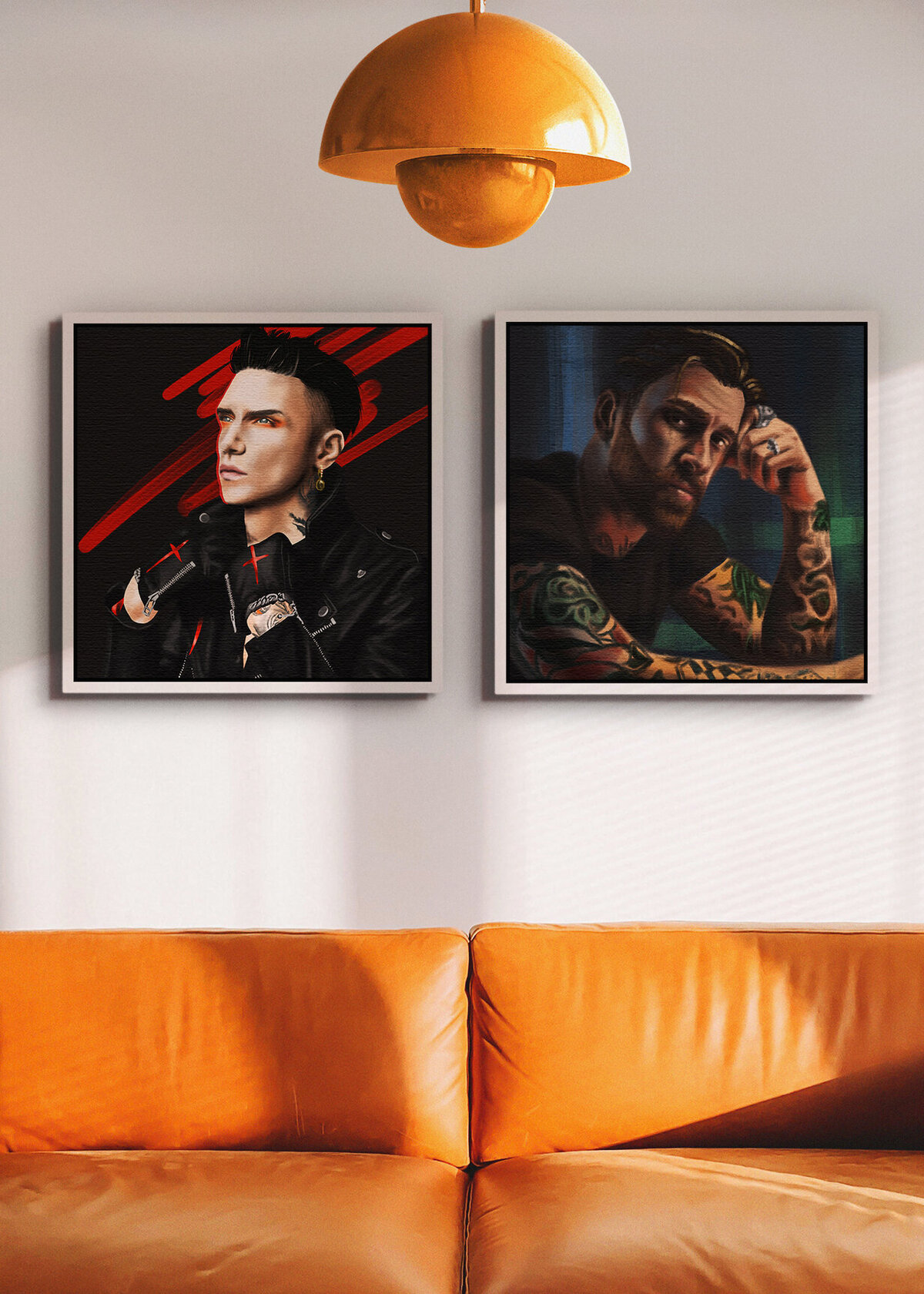 Paintings of Andy Black and Levi Stocke