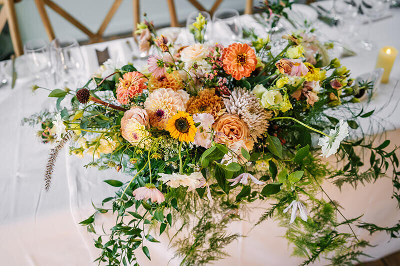 Peach orange bride bouquet 345