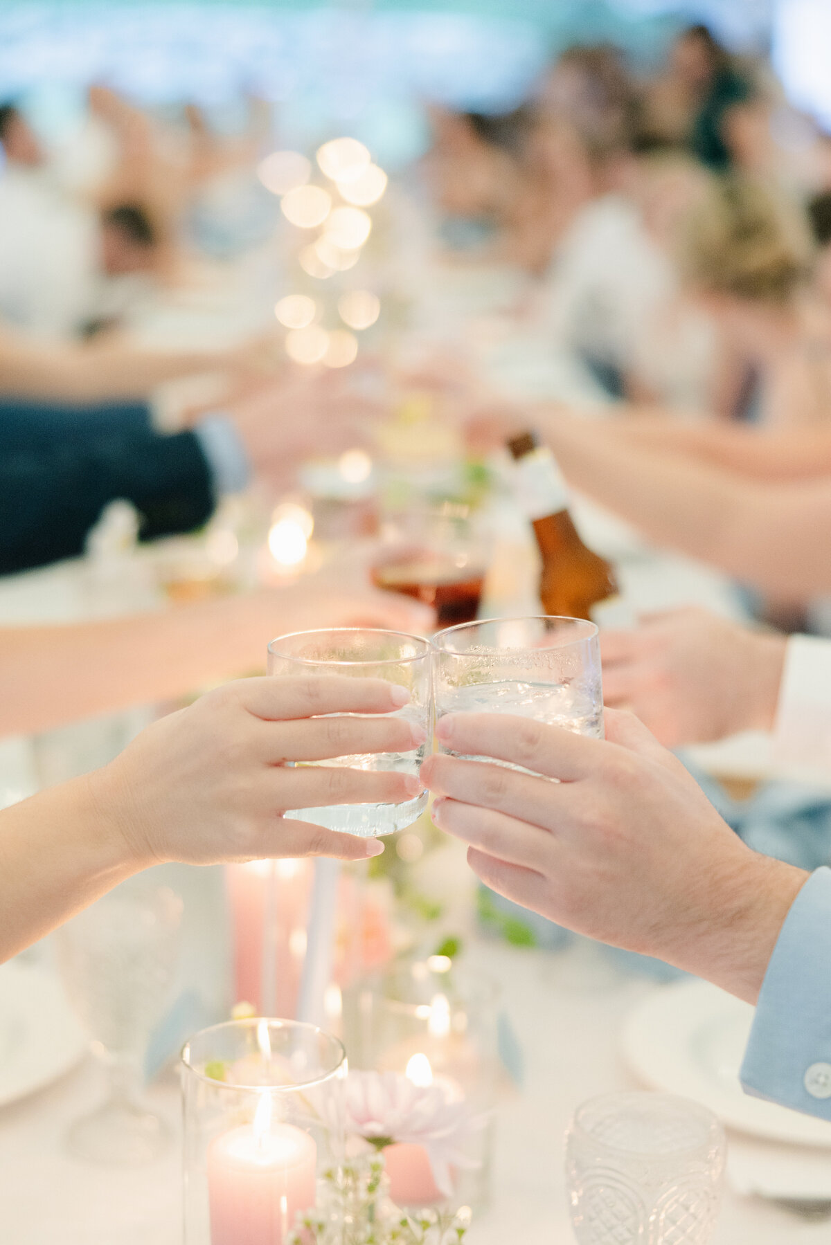 toasting at a wedding