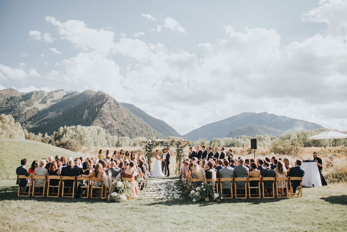 Outdoor wedding venue in the mountains in Aspen Colorado