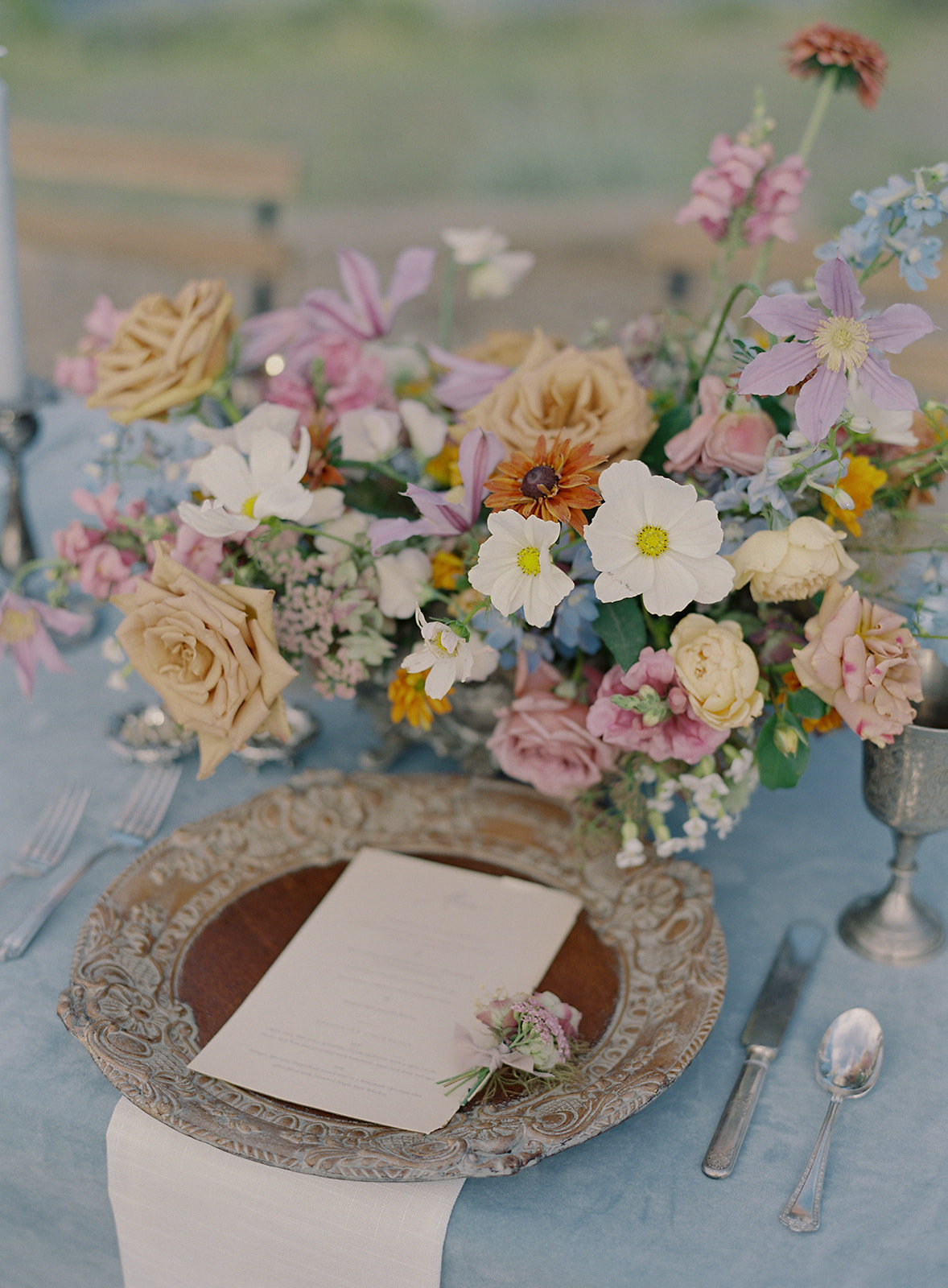 Summer Florals for Ranch Wedding at C Lazy U Ranch in Rocky Mountains