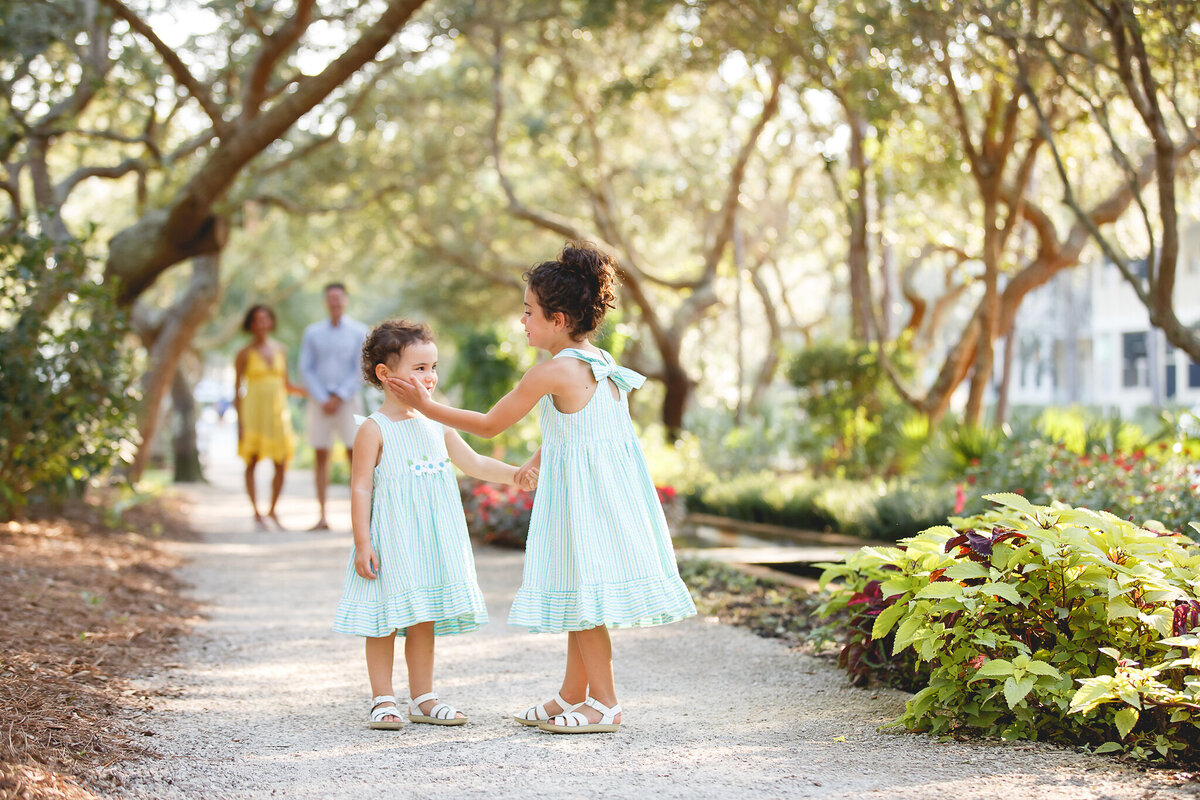 sisters at cerulean park in Watercolor