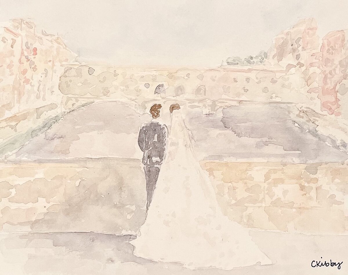 wedding painting in florence, italy with redamancy photo film and courtney bowlden photography