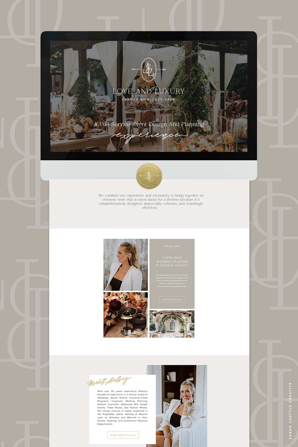 Luxury wedding planner web design