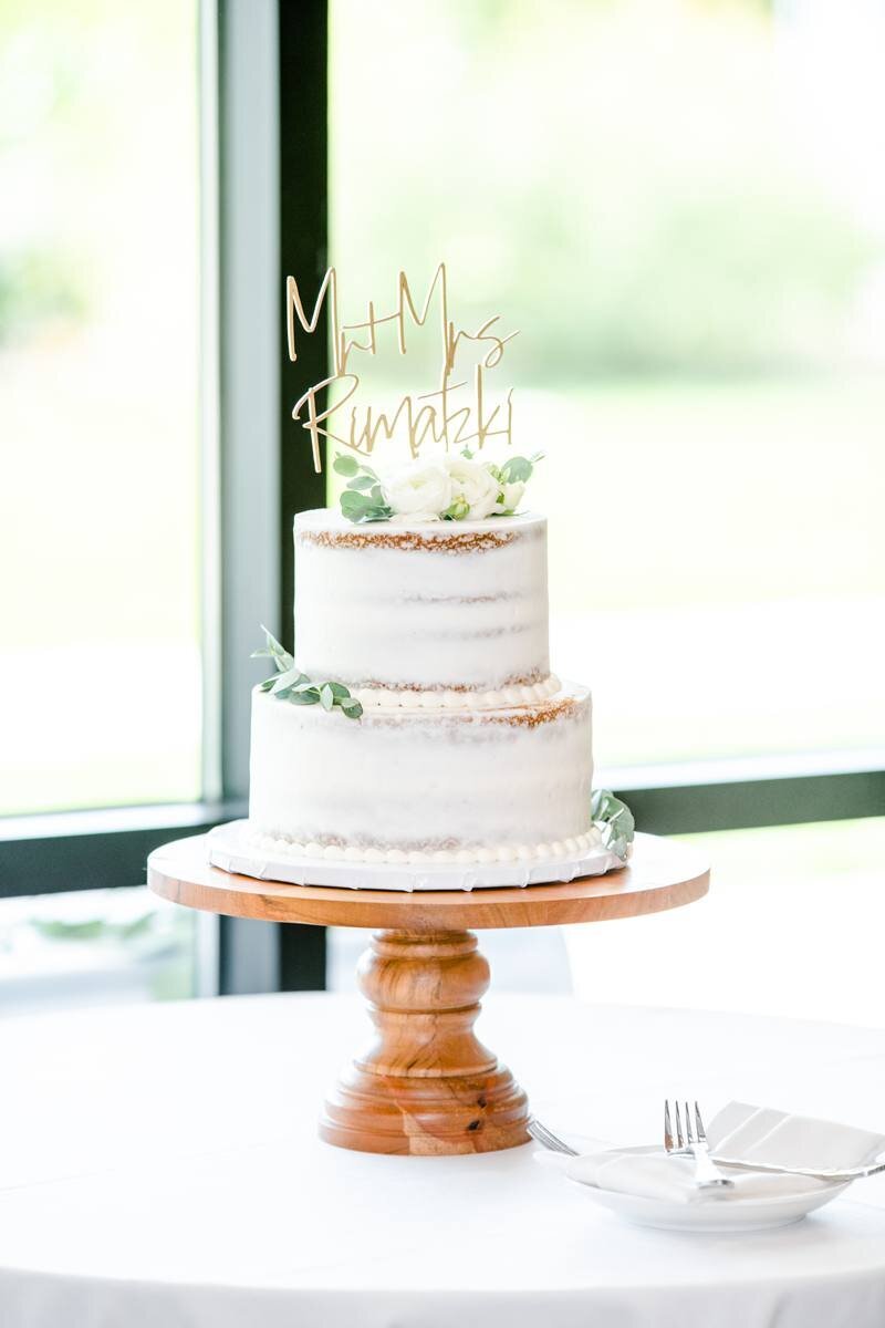 naked wedding cake