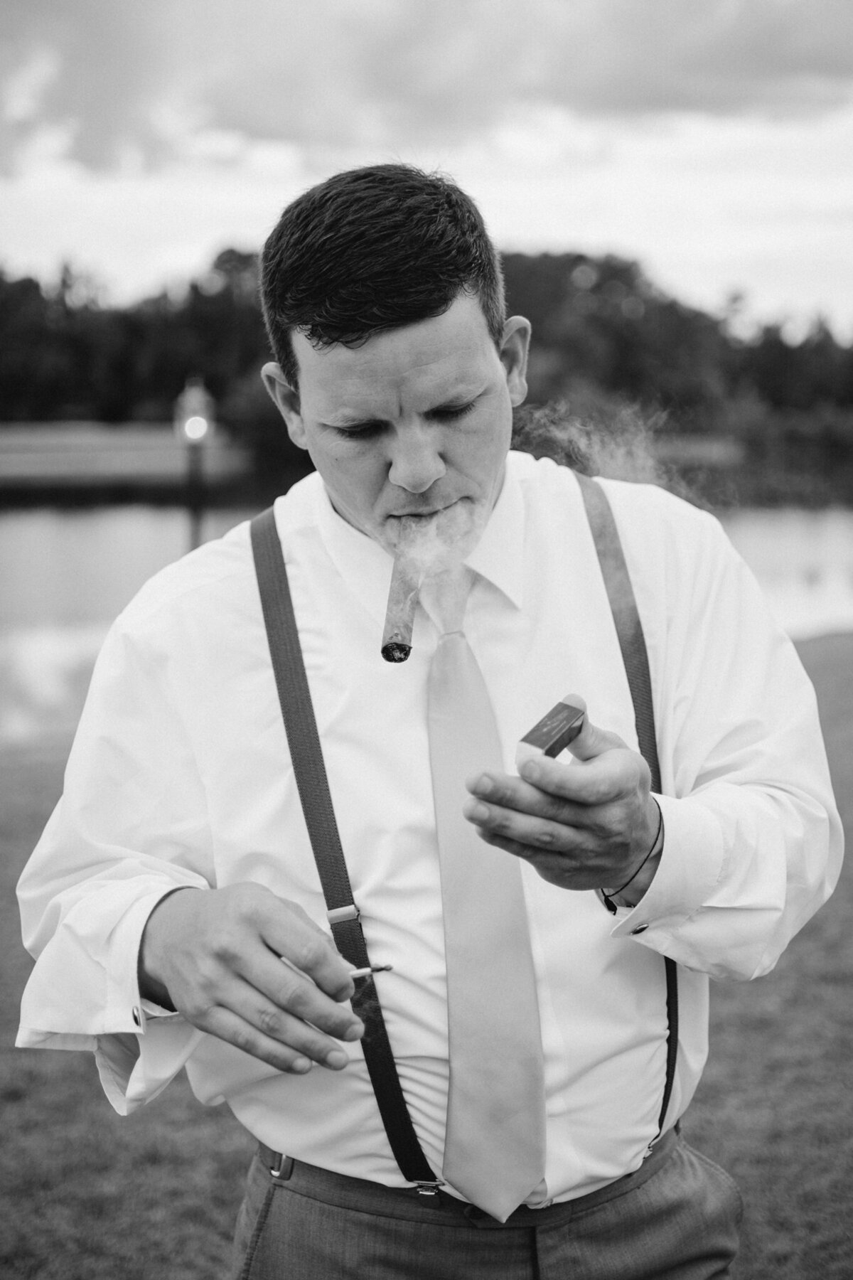 groom on wedding day